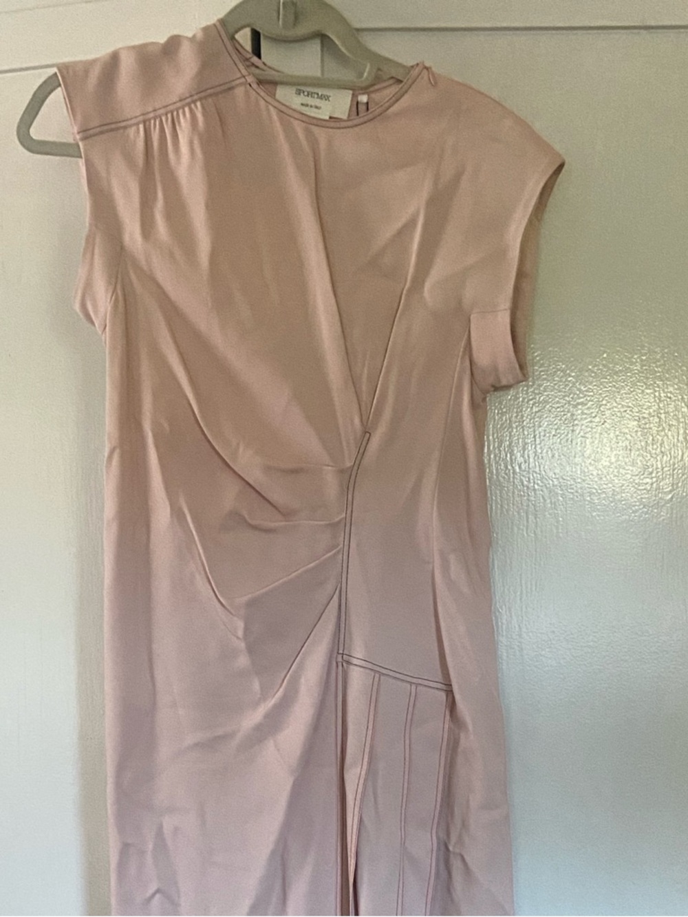 Sportmax Blush Pink Draped Maxi Dress - Picture 4 of 8